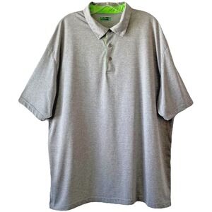 Ben Hogan Mens Golf Polo Shirt 2XL Gray Performance Embroidered Logo Lightweight